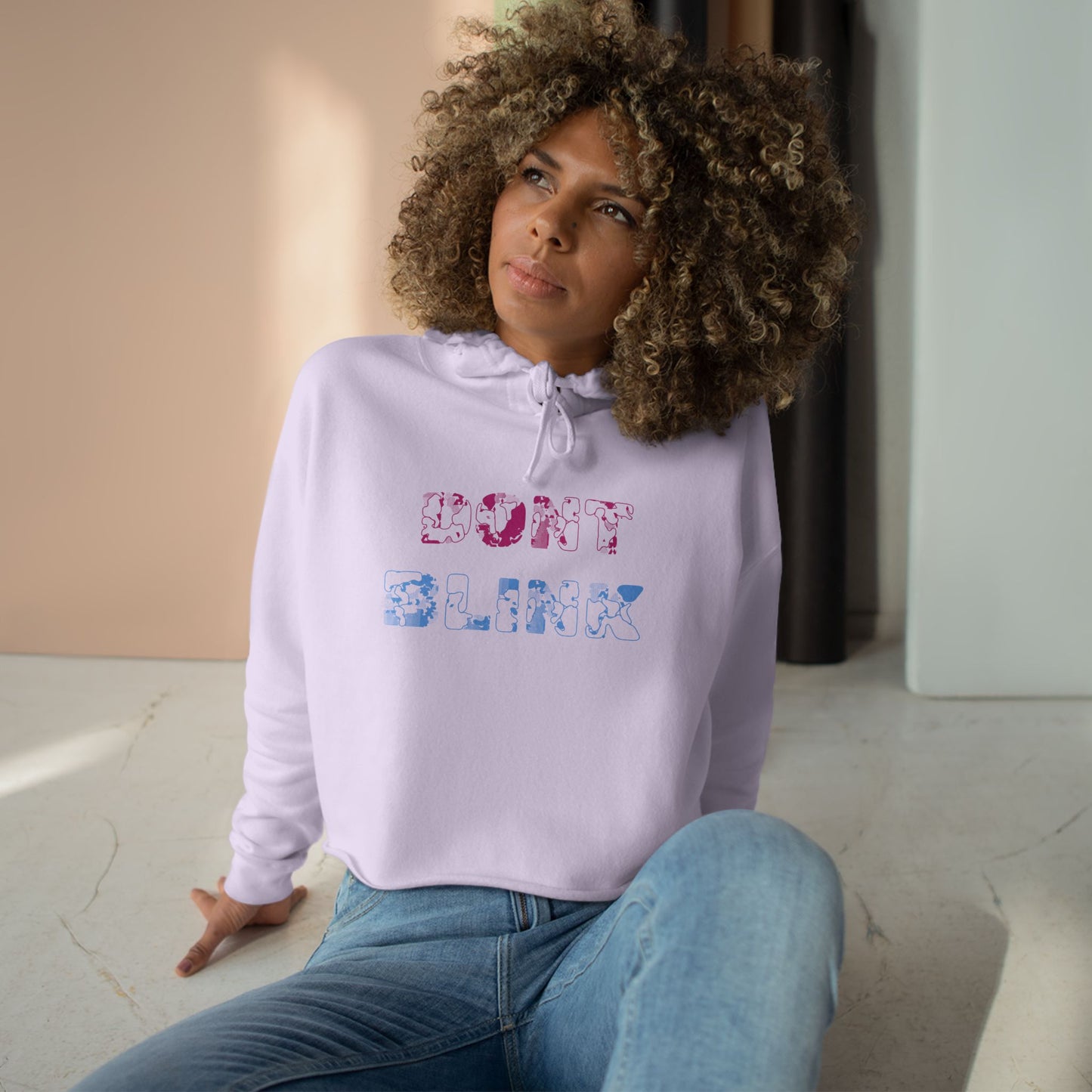 Women's Cropped 'Don't Blink' Hoodie