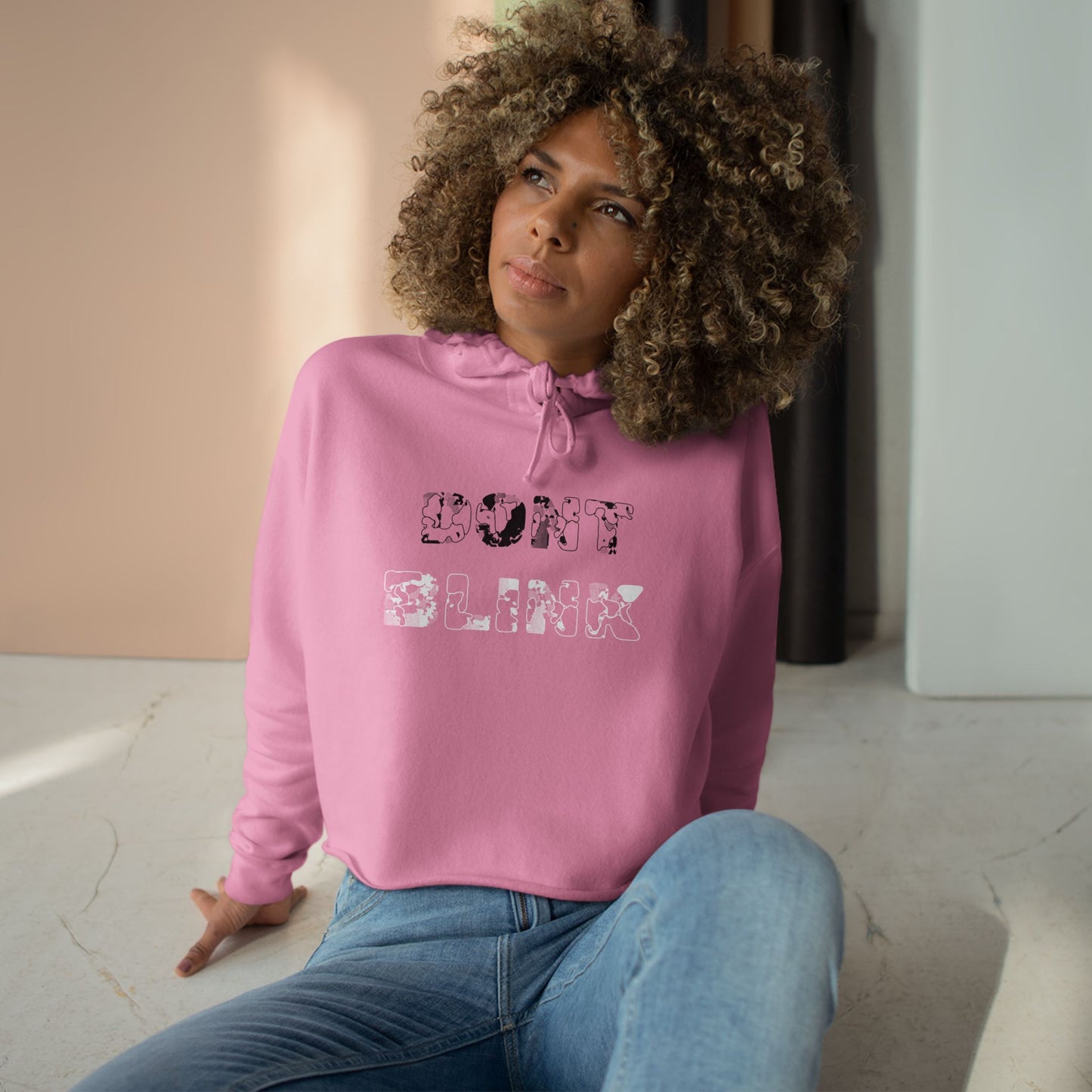Women's Cropped 'Don't Blink' Hoodie