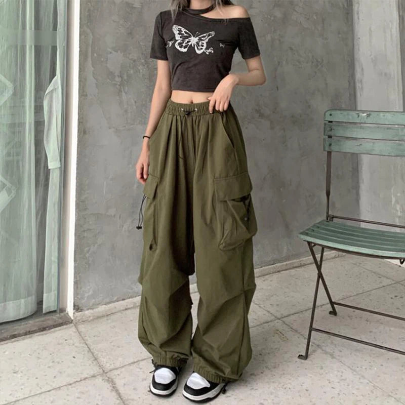 Women Y2K Streetwear Cargo Pants Vintage